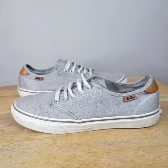 VANS Ortholite Sneakers, Heather Gray w/ Leather Accent, Womens Size : 9.5 - Picture 3 of 15